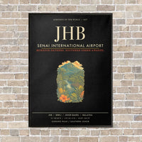 Thumbnail for Senai International Airport JHB - Canvas Framed - Black