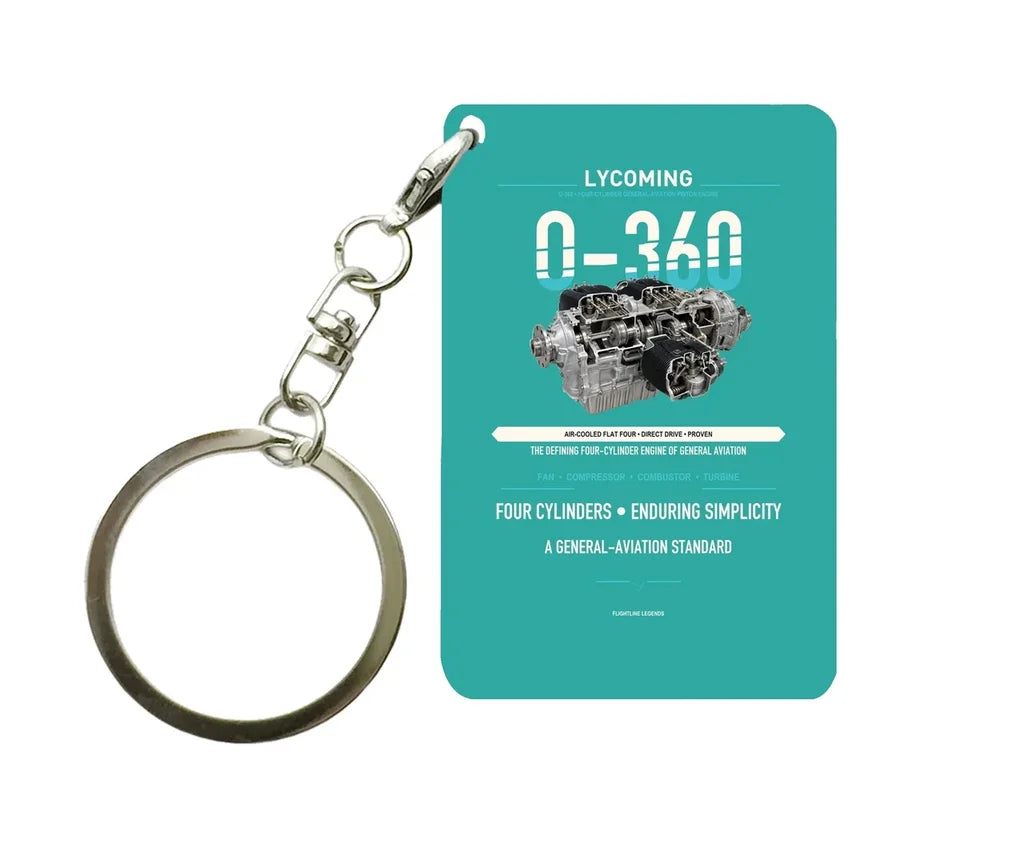 O-360 Key Chain design on turquoise key chain