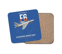 Thumbnail for Hawker Hunter F6 design on blue 1 piece coaster