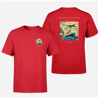 Thumbnail for VINTAGE G4307 - The Ocean Liner Rivalry - Double-Side T-Shirt design on red double side t shirt