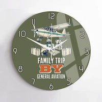 Thumbnail for Family Trip By General Aviation design on green army no frame wall clock