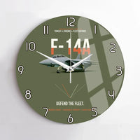 Thumbnail for F-14A Tomcat Defend The Fleet design on green army no frame wall clock