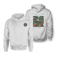 Thumbnail for VINTAGE G4404 - The Market Day Amphibian - Double-Side Hoodie design on white double side