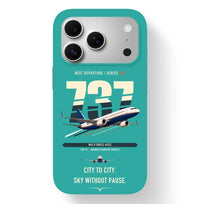Thumbnail for Boeing 737 MAX 8 design on turquoise magsafe iphone case