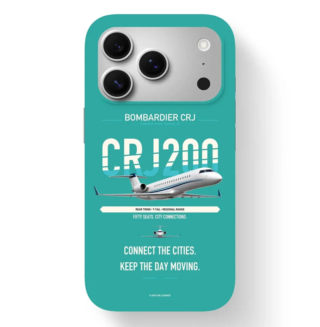 CRJ200 Case design on turquoise iphone case