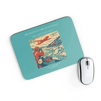 Thumbnail for VINTAGE G4491 - The River Ice Breakup Watch - Designed Mouse Pads design on turquoise rectangle