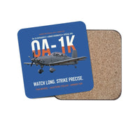 Thumbnail for OA-1K Skyraider II Armed Overwatch design on blue 1 piece coaster