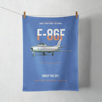 Thumbnail for F-86F Sabre Sweep The Sky design on blue towel
