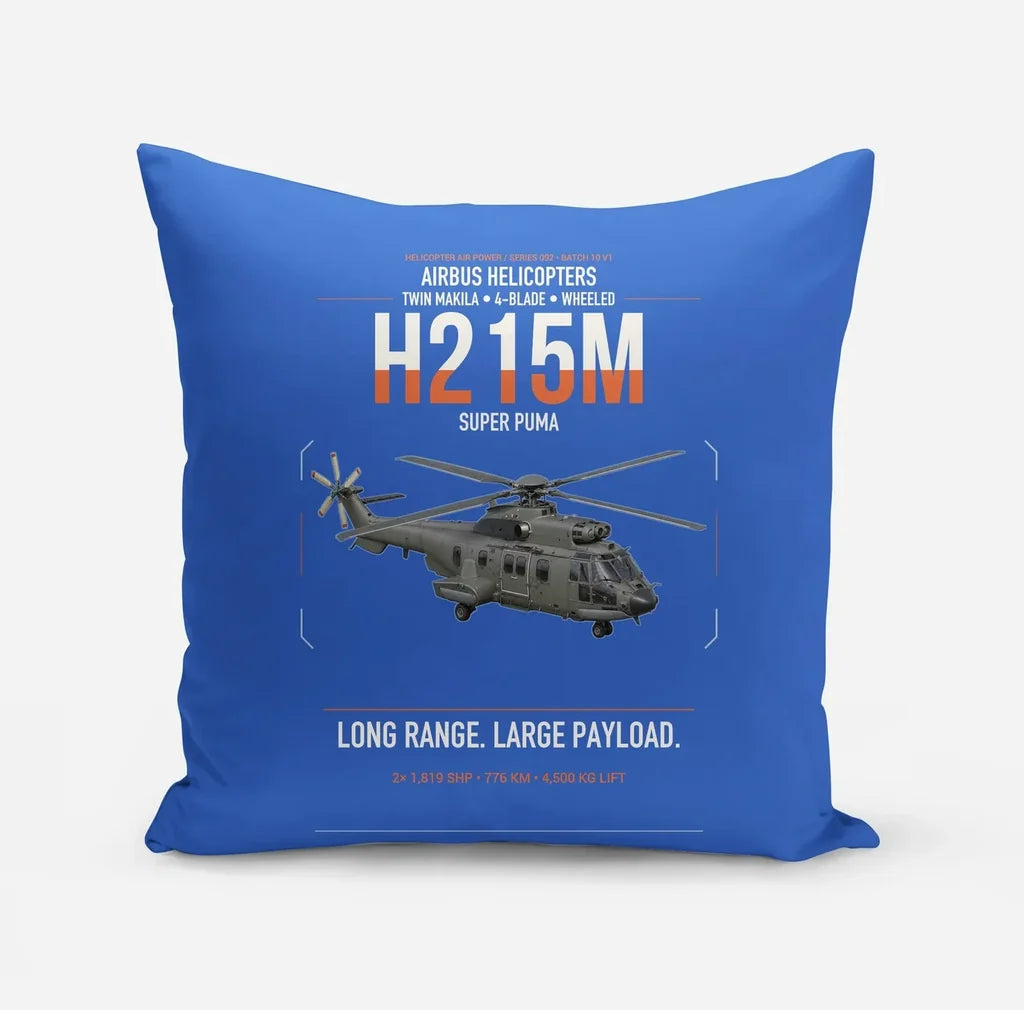 Airbus H215M design on blue pillow