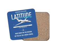 Thumbnail for Cessna Citation Latitude design on blue 1 piece coaster