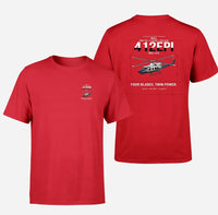 Thumbnail for Bell 412EPI design on red t-shirt, double-side print