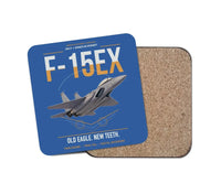 Thumbnail for F-15EX Eagle II design on blue 1 piece coaster