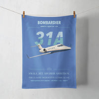 Thumbnail for Bombardier Learjet 31A design on blue towel