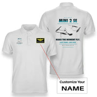 Thumbnail for DJI Mini 2 SE design on white polo with custom name badge