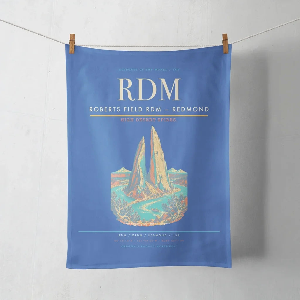 Roberts Field (RDM) design on blue towel