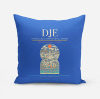 Thumbnail for Djerba-Zarzis International Airport (DJE) design on blue pillow
