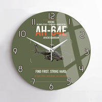 Thumbnail for Boeing AH-64E Apache Guardian design on green army no frame wall clock