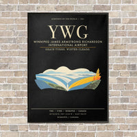 Thumbnail for Winnipeg James Armstrong Richardson International Airport YWG - Canvas Framed - Black