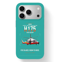 Thumbnail for Airbus H175 design on turquoise magsafe iphone case, for iPhone 17 Pro