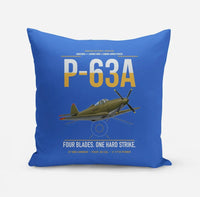 Thumbnail for P-63A Kingcobra design on blue pillow