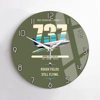 Thumbnail for Boeing 737-200 design on green army no frame wall clock