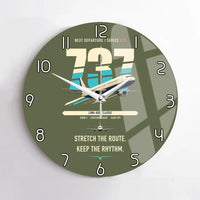 Thumbnail for Boeing 737-400 Classic design on green army no frame wall clock