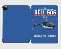 Thumbnail for Bell 505 design on blue ipad tablet case