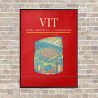 Thumbnail for Vitoria Airport VIT — Vitoria-Gasteiz vertical canvas print - framed - red background