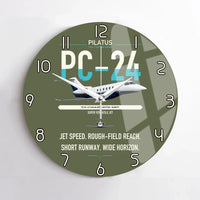 Thumbnail for Pilatus PC-24 design on green army no frame wall clock