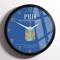 Thumbnail for Paro International Airport PBH Wall-Clock Framed - Blue