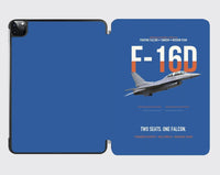 Thumbnail for F-16D Fighting Falcon Two Seats One Falcon design on blue ipad tablet case