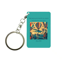 Thumbnail for VINTAGE G4394 - The Balloon Festival Dawn - Designed Key Chain design on turquoise