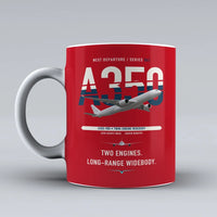 Thumbnail for A350-900 Mug design on red airbus