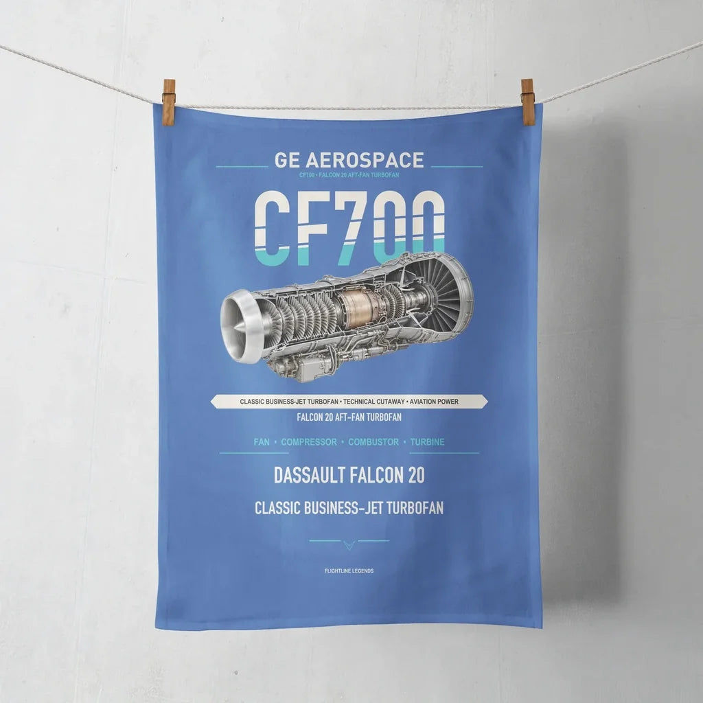 CF700 design on blue towel