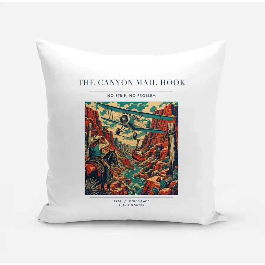 VINTAGE G4285 - The Canyon Mail Hook - Designed Pillows design on white