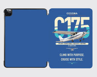 Thumbnail for Cessna 175 Skylark design on blue ipad tablet case