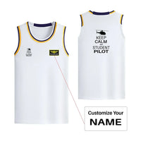 Thumbnail for Student Pilot (Helicopter) Designed Basketball Style Sports Tank Tops - view 15