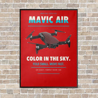 Thumbnail for DJI Mavic Air vertical canvas print - framed - red background