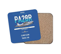 Thumbnail for Piper PA-28R Arrow III design on blue 1 piece coaster