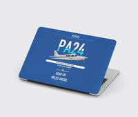 Thumbnail for Piper PA-24-250 Comanche 250 design on blue MacBook case