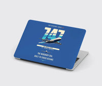 Thumbnail for Boeing 747-200B design on blue MacBook case