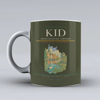 Thumbnail for Kristianstad Airport (KID) airport code design on green army ceramic mug
