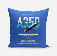 Thumbnail for Airbus A350-1000 design on blue pillow