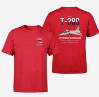 Thumbnail for T-38C Talon design on red double-side t-shirt, double-side print
