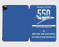 Thumbnail for Cessna Citation 550 - Citation II design on blue ipad tablet case