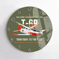 Thumbnail for T-6B Texan II Naval Aviator Training design on green army no frame wall clock
