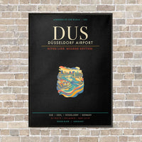 Thumbnail for Dusseldorf Airport DUS - Canvas Framed - Black