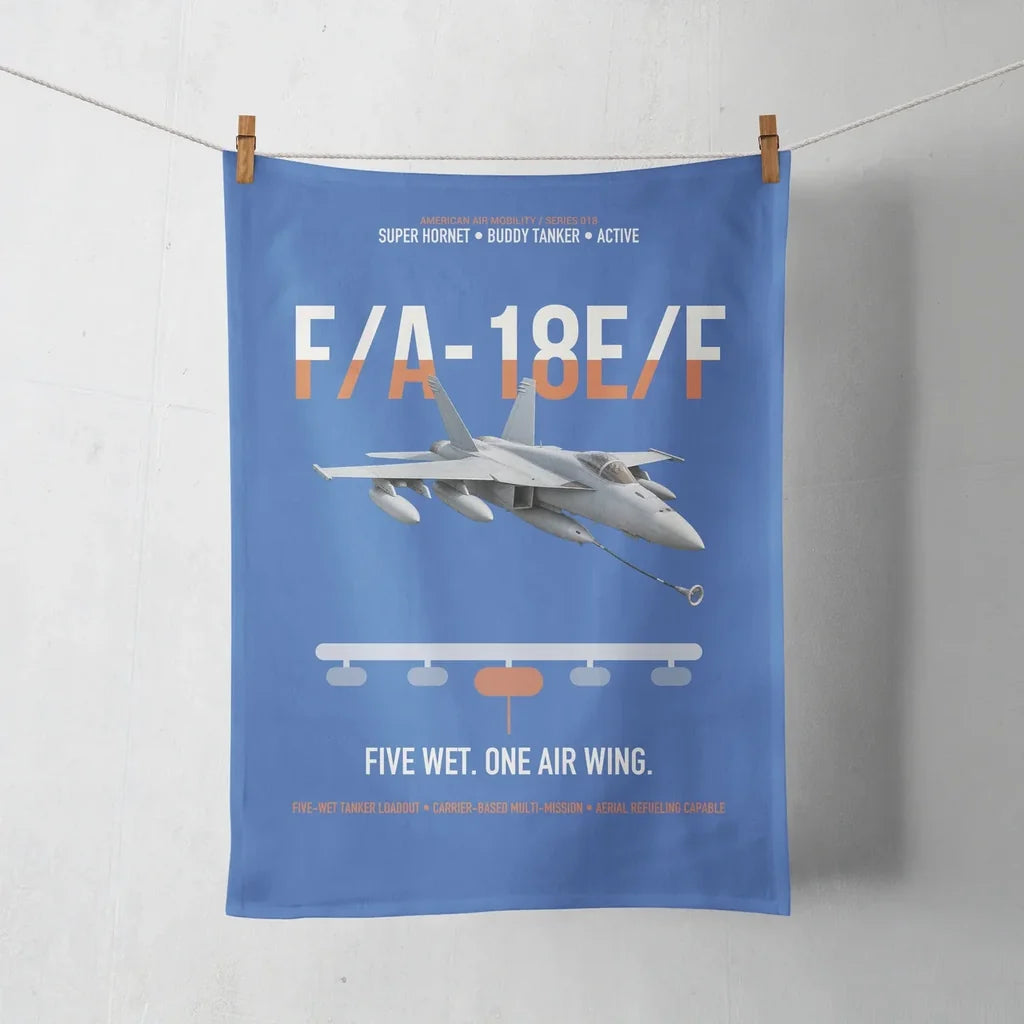 F A-18E F Buddy Tanker design on blue towel