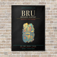 Thumbnail for Brussels Airport BRU - Canvas Framed - Black