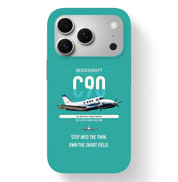 Thumbnail for Beechcraft King Air C90 design on turquoise magsafe iphone case, for iPhone 17 Pro